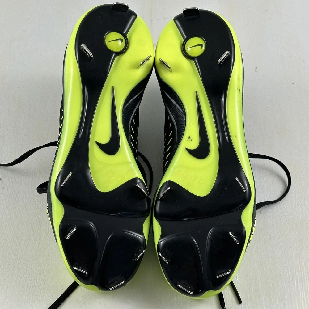 New Nike AIR TROUT 2 PRO Shoes Men 7 Black Volt BASEBALL Metal CLEATS 807133-017